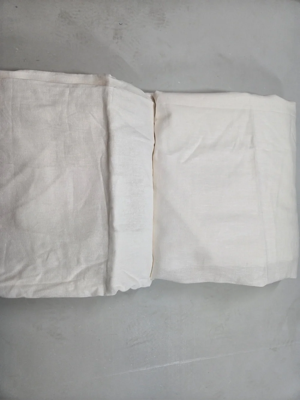 QUINCE Set Of 2 48x108 European Linen Curtains Cream 0363